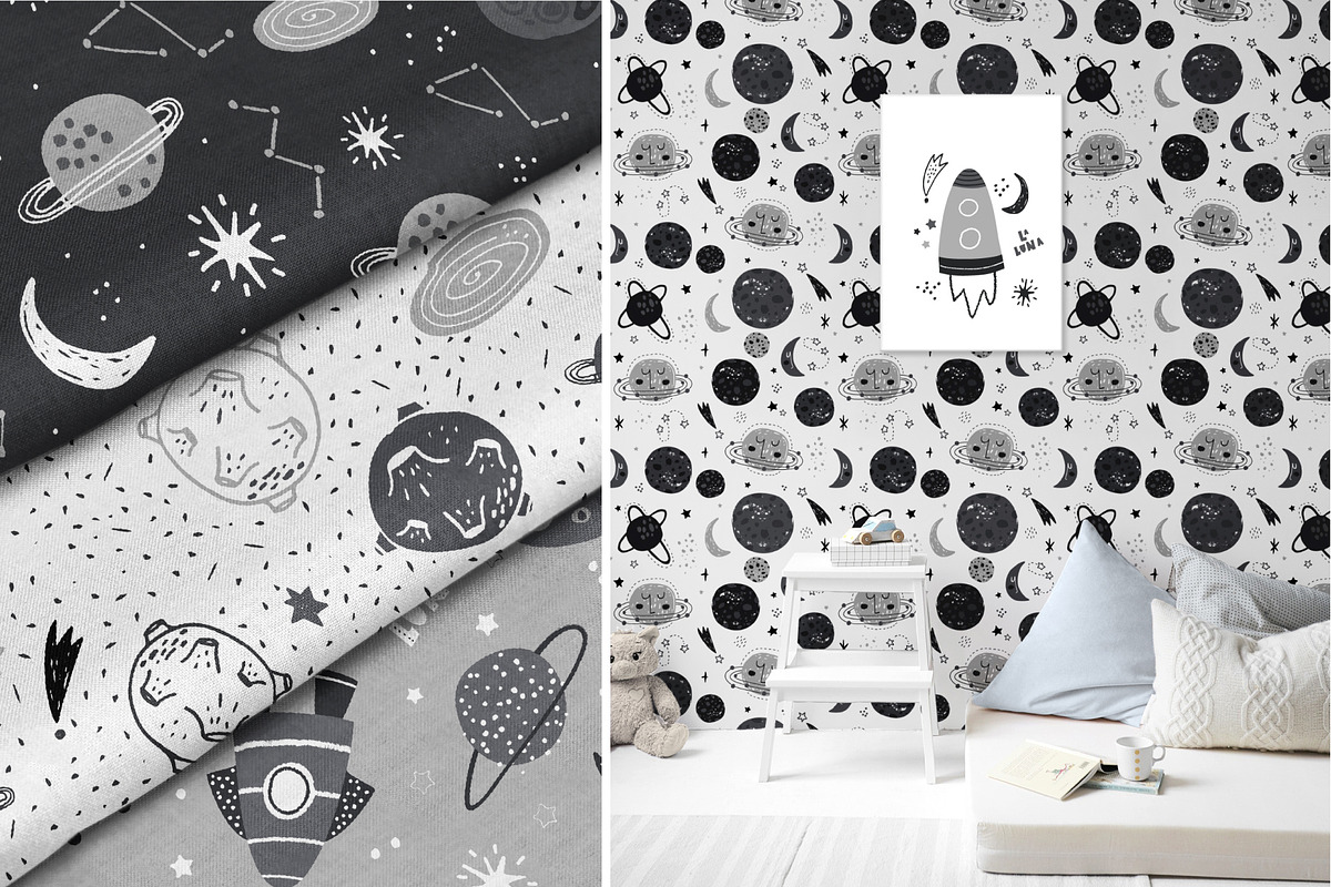 La LUNA graphic collection, a Pattern Graphic by solmariart