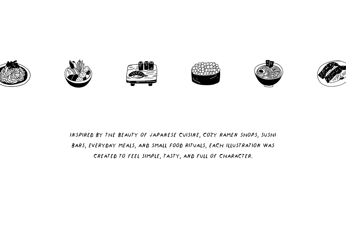 Japanese Food: 110 Illustrations, a Food Illustration by Veyla (Photo 2 of 17)