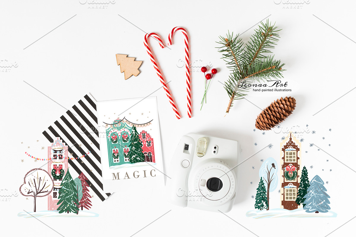 Christmas Magic Clip Art Collection, a Seasonal Illustration by Leonaa art (Photo 11 of 11)