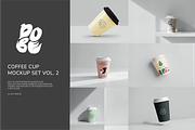 Coffee Cup Mockup Set - Vol 2, a Packaging Mockup by DOBE Studio (Thumbnail 1 of 5)