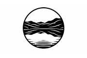 Circular Nature Landscape Silhouette, an Illustration by yasushie (Thumbnail 24 of 51)