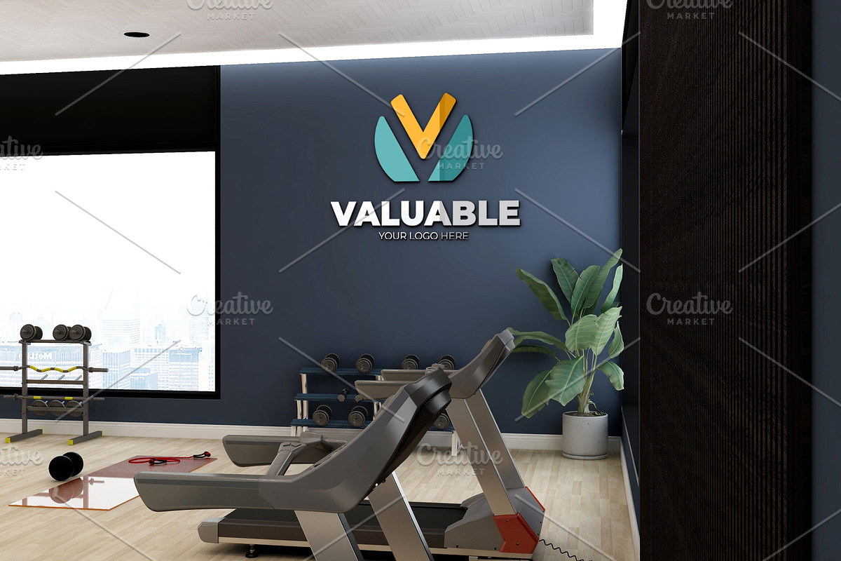 Gym Wall Logo Mockup PSD, a Product Mockup by Ayy (Photo 18 of 24)