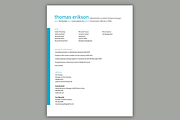 Simple Resume Package | Teal, Blue, a Resume Template by Scribbled Napkin Design (Thumbnail 3 of 4)