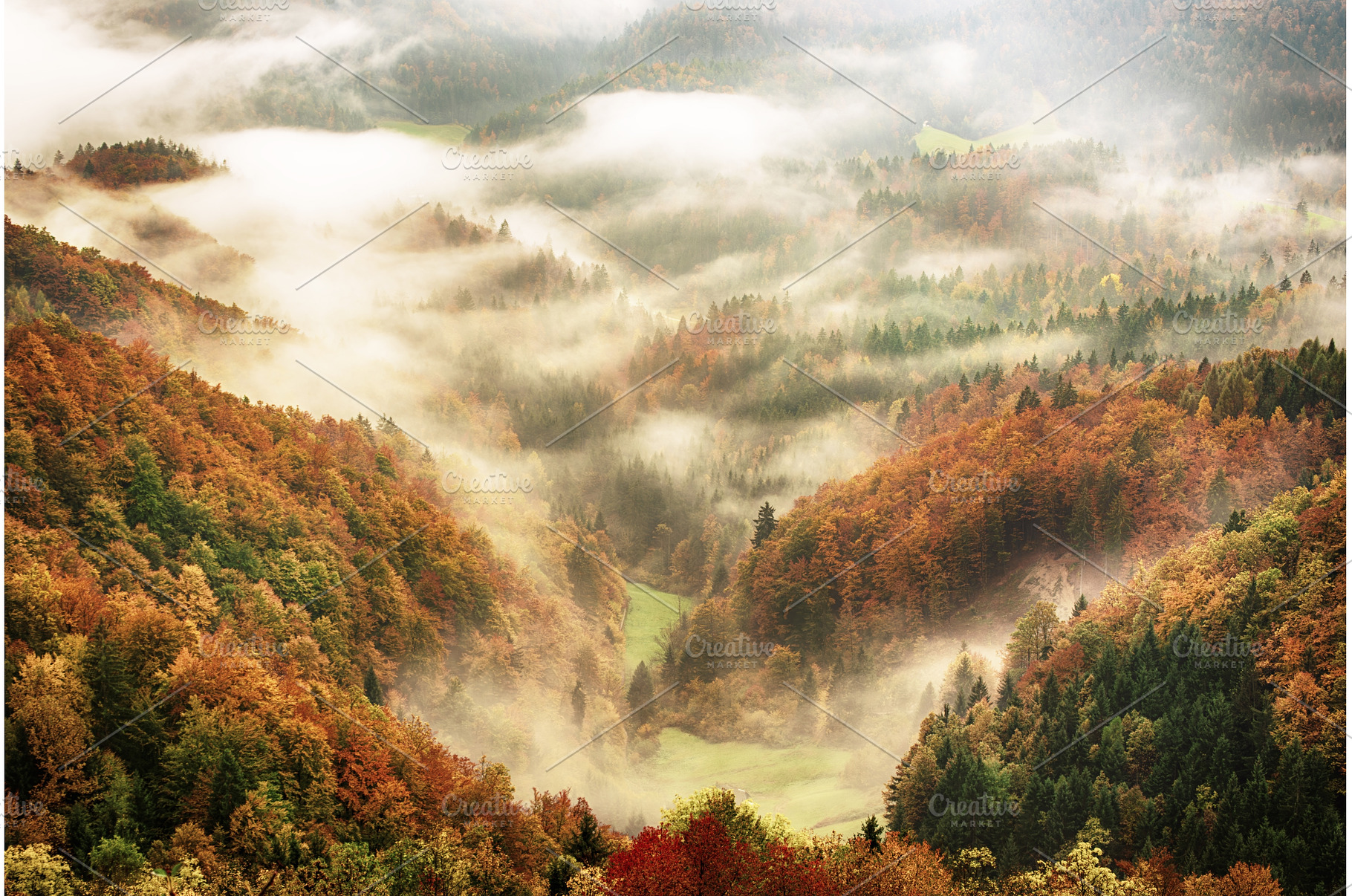 Misty mountain landscape, a Nature Photo by Nature and travel