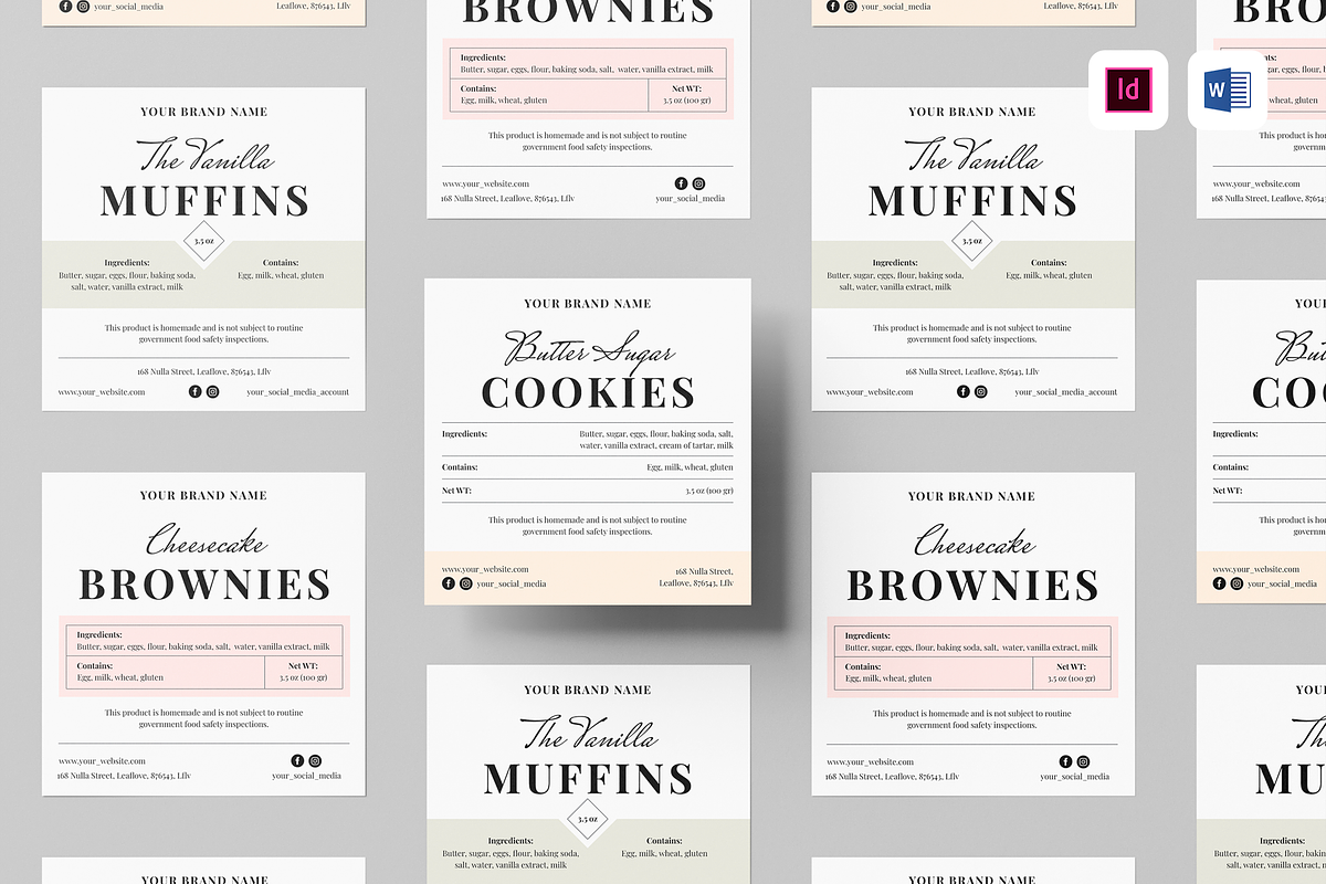 Cottage Food Label, a Stationery Template by Leaflove (Photo 1 of 8)