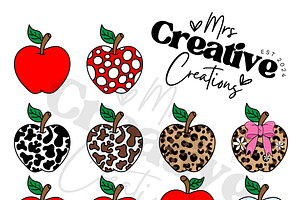 Teacher Apples Clipart Bundle, a Graphic by Mrs. Creative Creations