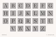 Striped Woodblock Border Font - No07, a Serif Font by Century Library (Thumbnail 3 of 5)