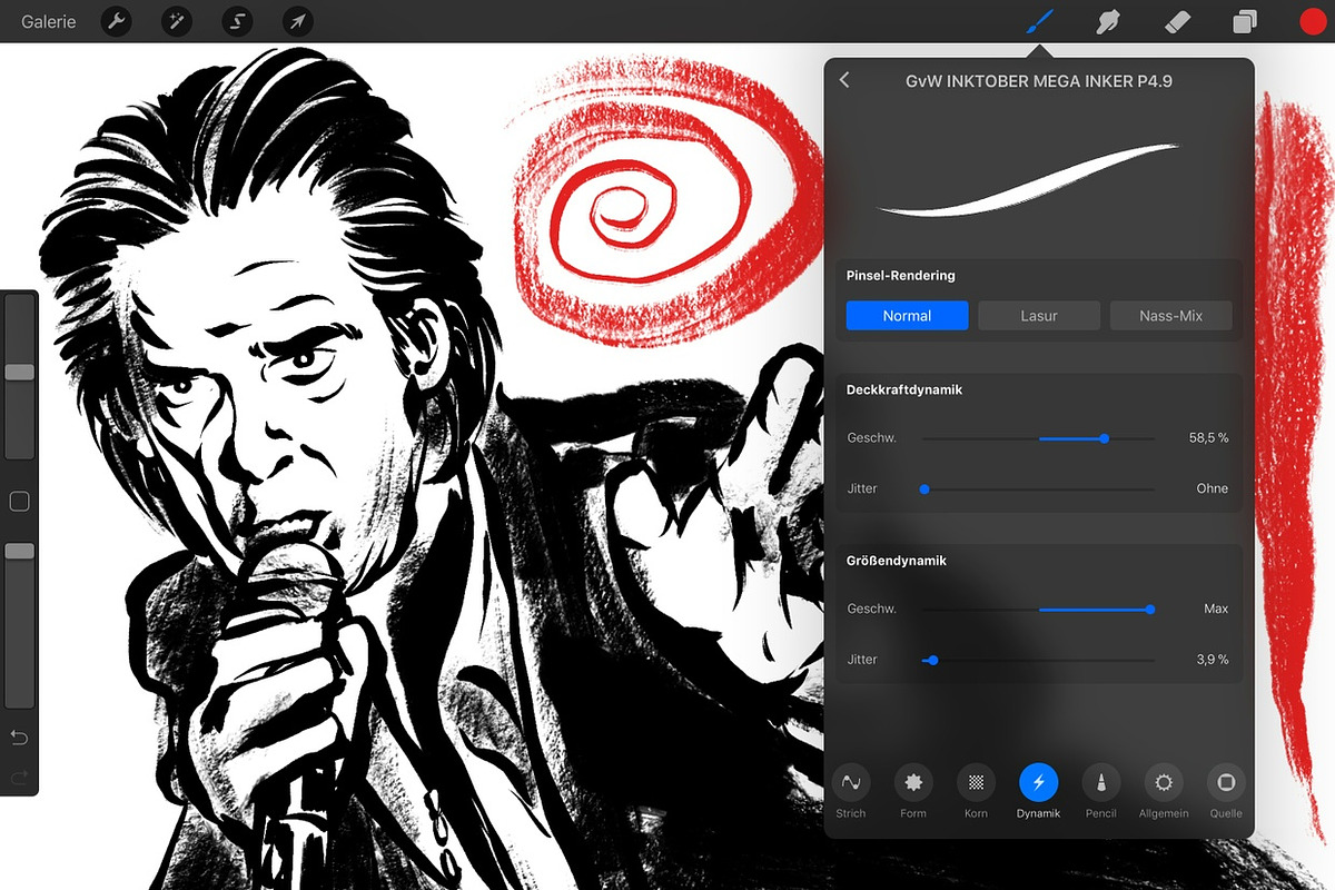 45+ INKTOBER Procreate Ink Brushes preview 5
