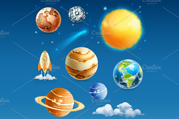 Space And Planets Icons