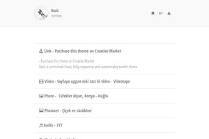 Rasit - Clean Tumblr Theme