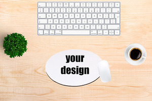 Round Mouse pad Mockup