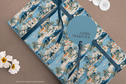 Palm Beach Toile Seamless Pattern, a Pattern Graphic by STUDIO CHOTI (Thumbnail 5 of 9)