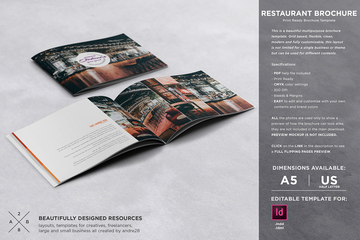 Restaurant Brochure Template, a Brochure Template by Andre28 (Photo 1 of 12)