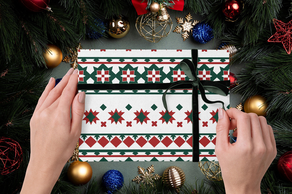 Fair Isle Nordic Christmas Patterns, a Pattern Graphic by Pattern Whimsy (Photo 6 of 8)