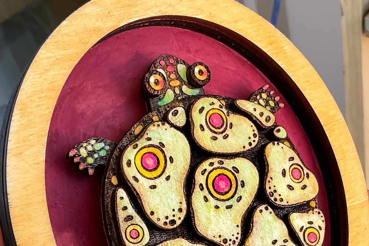DIY Turtle Laser Cut File Craft Deco, an Object Illustration by Bubert Art (Photo 2 of 9)