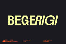 Begerigi - Display Sans-Serif Font