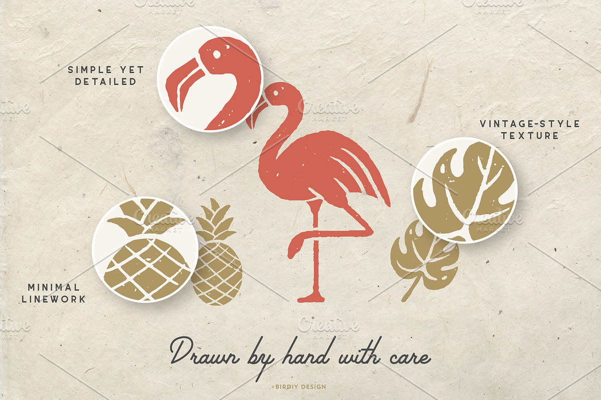 Tropical Icons Hand Drawn Graphics, an Icon by BirDIY Design (Photo 8 of 10)