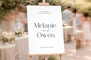 Elegant Welcome Sign Canva bd005, a Poster Template by TyphoonStudio