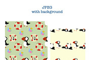 Watercolor Puffin Seamless Pattern, an Animal Illustration by Oleksandra Illustrates (Thumbnail 13 of 13)