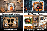 Spooky Monster Frame Clipart Set, a Decorative Illustration by PassionPNGcreation (Thumbnail 5 of 7)