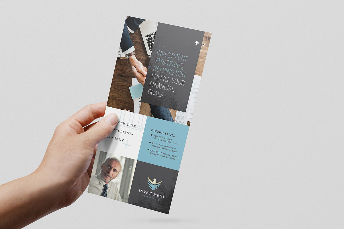 Financial DL Card Template, a Card Template by BrandPacks