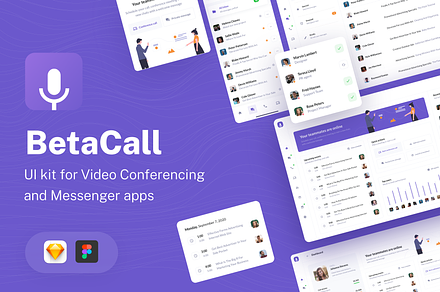 BetaCall - Web & Mobile UI kit, an UI Kit Template by WhiteUI.Store