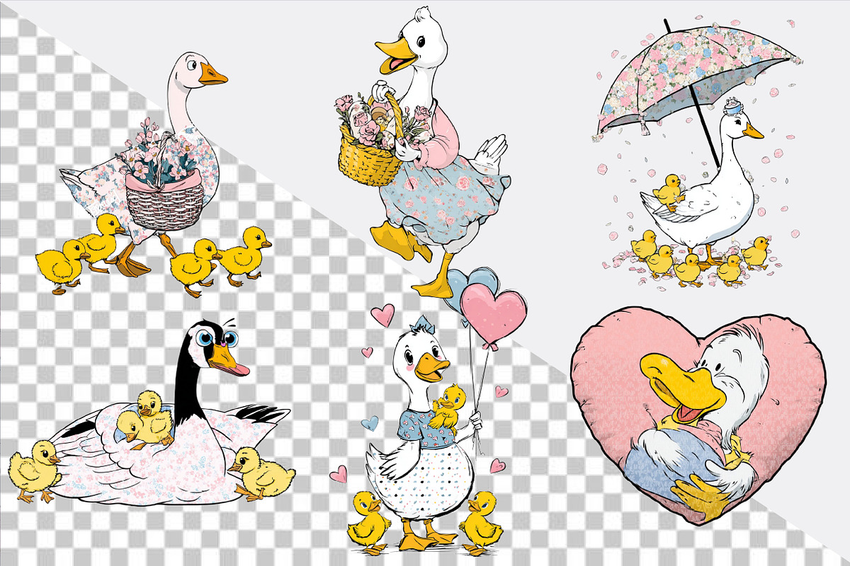 Mama Goose Mother’s Day Clipart Bund, an Illustration by SVGArt (Photo 2 of 9)