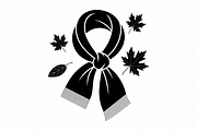 Autumn Girl Silhouette with Scarf, a Graphic by Creativeshirt (Thumbnail 2 of 9)