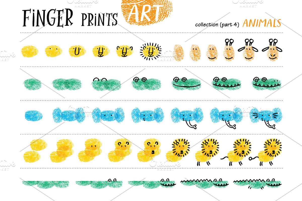 Finger prints ART, an Animal Illustration by Alena Razumova (Photo 12 of 14)
