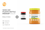 Wide Jar Bottle mokcup 6PSD, a Packaging Mockup by Adstart (Thumbnail 5 of 6)