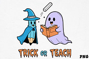 Trick or Teach Halloween SVG, an Illustration by CrexoraLab (Thumbnail 1 of 4)