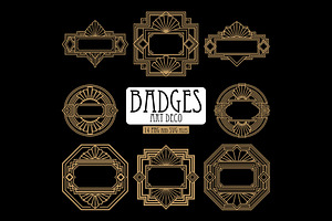 Art Deco 14 Logo Badges