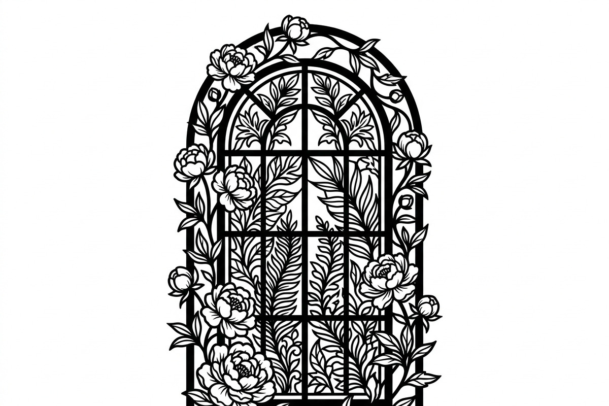 50 Floral French Window Ornament, a Decorative Illustration by Amazin_art (Photo 10 of 29)