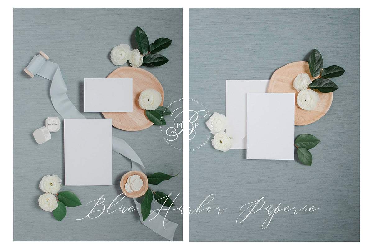 French Blue Linen Mockups, a Photo by BlueHarborPaperie (Photo 5 of 9)