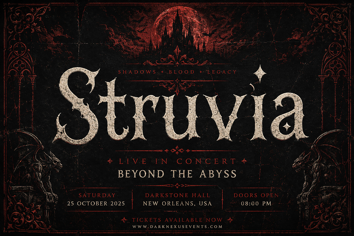 Struvia — Gothic Display Font, a Serif Font by Wow Magic (Photo 1 of 5)