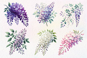 Wisteria Floral Garden Clipart, an Illustration by Dream Creation (Thumbnail 4 of 7)