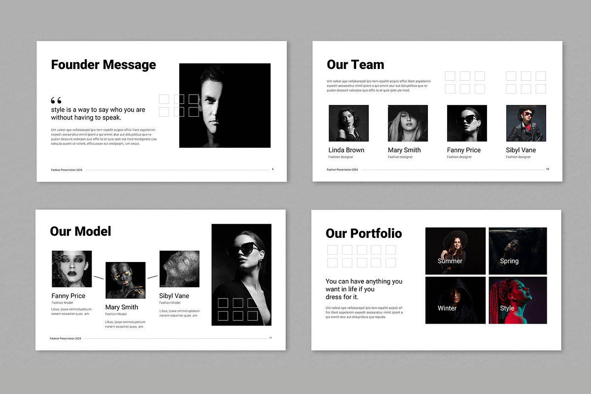 Fashion Agency Presentation Template, a Presentation Template by ContestDesign (Photo 3 of 5)