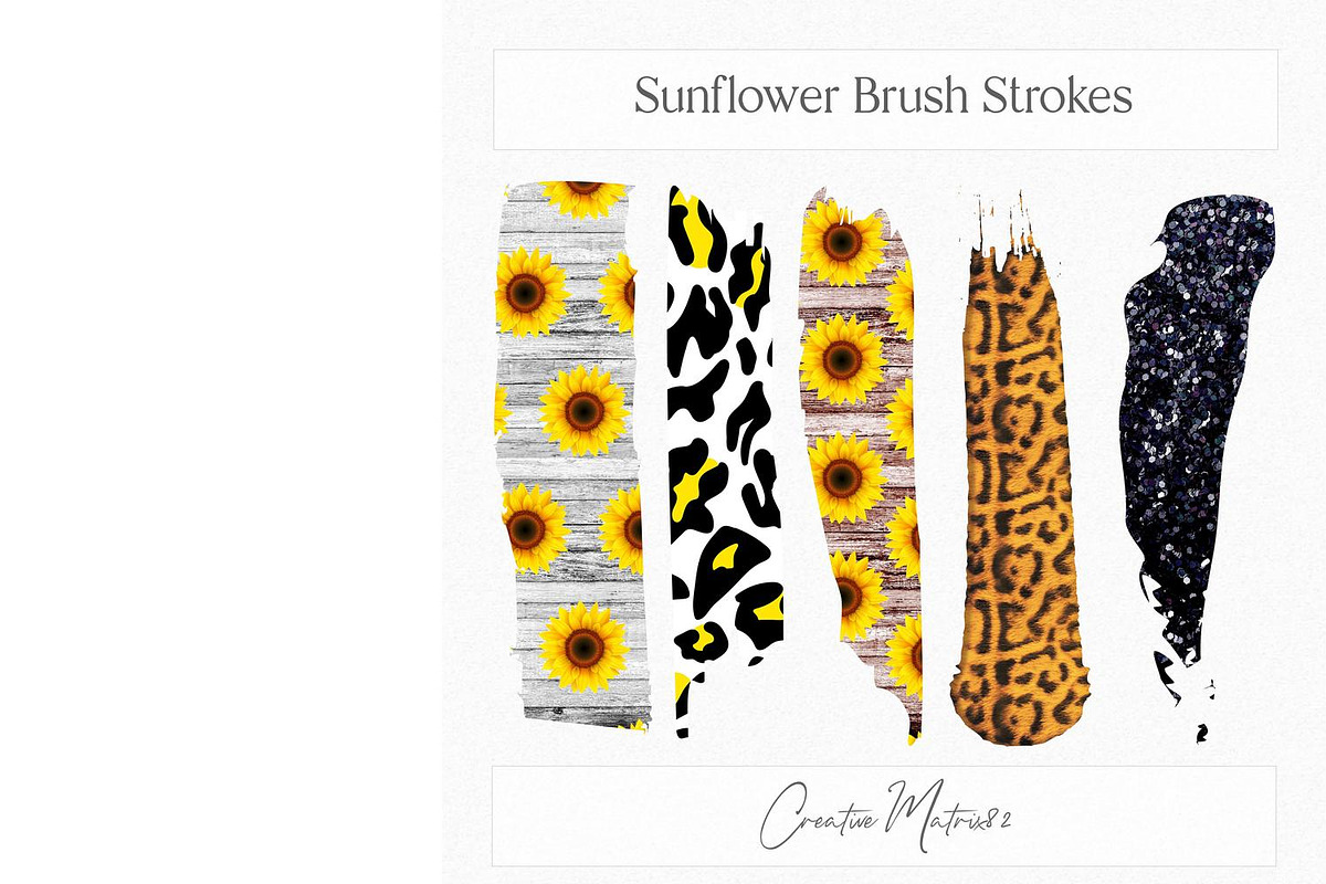 Sunflower Brush Strokes Clipart, an Object Graphic by Creative Matrix82 (Photo 5 of 5)
