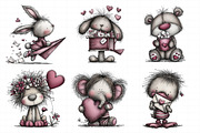 Whimsical Valentine Animals Clipart, an Illustration by Daily.Designs (Thumbnail 5 of 8)