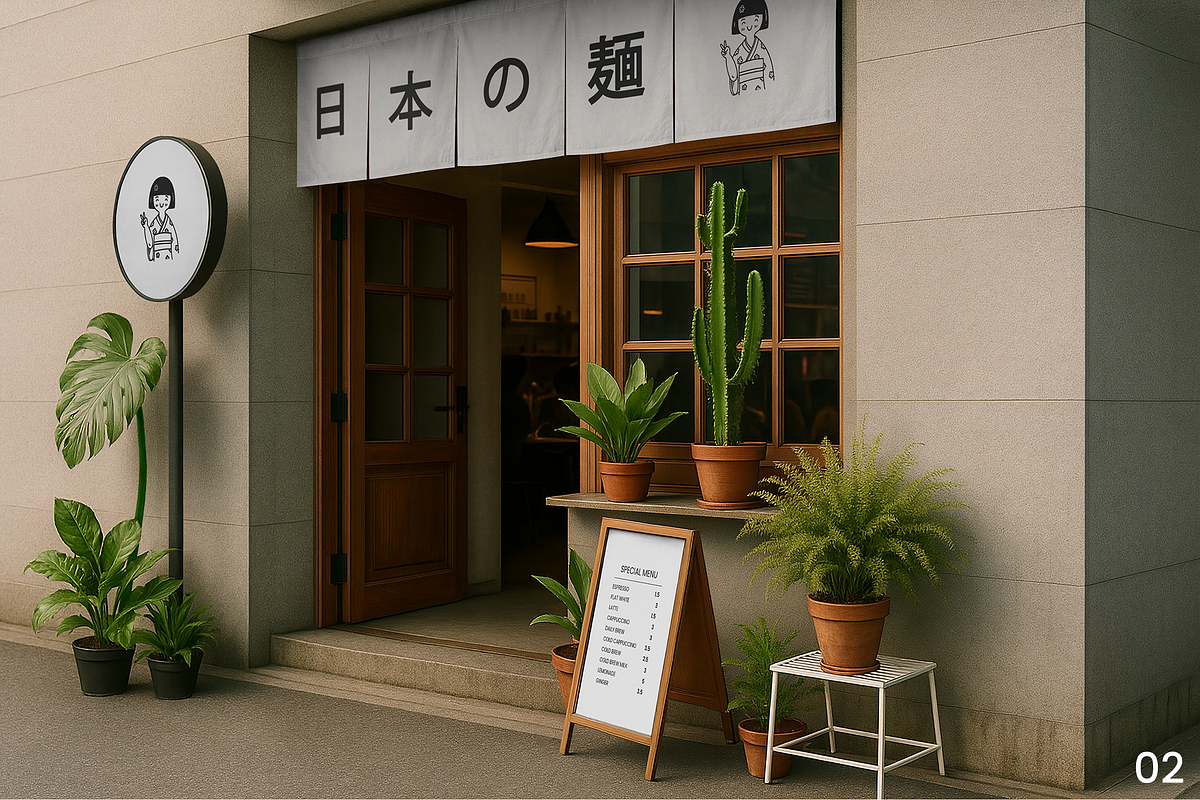 Japanese Cafe Storefront Mockup Sets, a Cups & Container Mockup by MockUpgrade (Photo 3 of 13)