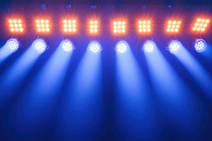 Bright flood lights create dynamic a, a Photo by Iftikhar Alam