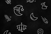 Astronomy and Space Patterns, a Pattern Graphic by CreativesCastle (Thumbnail 3 of 4)