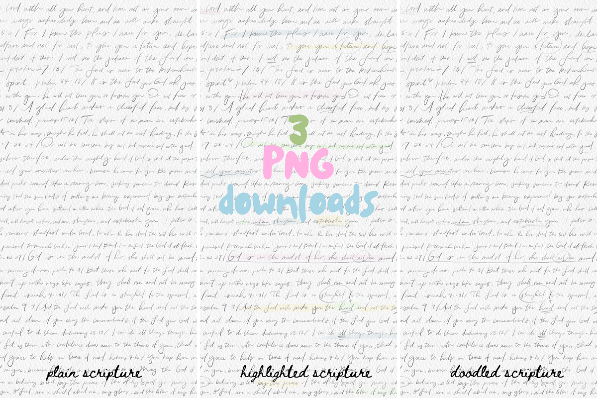 Handwritten Scripture Wallpaper, a Wallpaper Graphic by Joyscript (Photo 3 of 3)