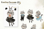 Festive Season. Cute Cats & Rabbits, an Animal Illustration by Cat In Colour (Thumbnail 3 of 16)