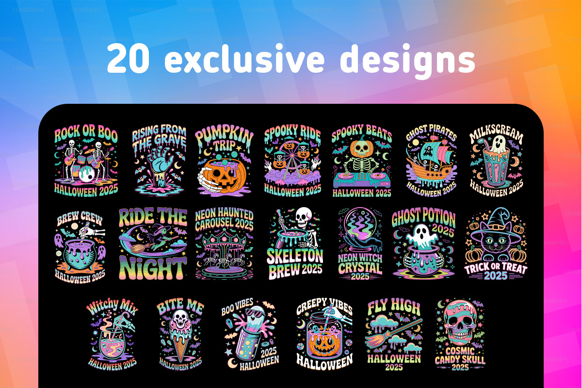 20 halloween 2025 tshirt designs, a Graphic by NH graphic (Photo 2 of 4)