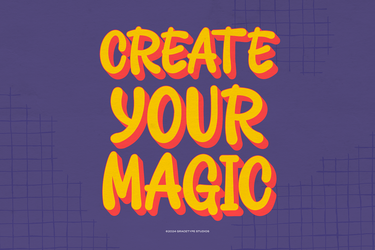 Jolly Blump | Hand Drawn Font, a Handwritten Font by gracetype_studio (Photo 3 of 12)