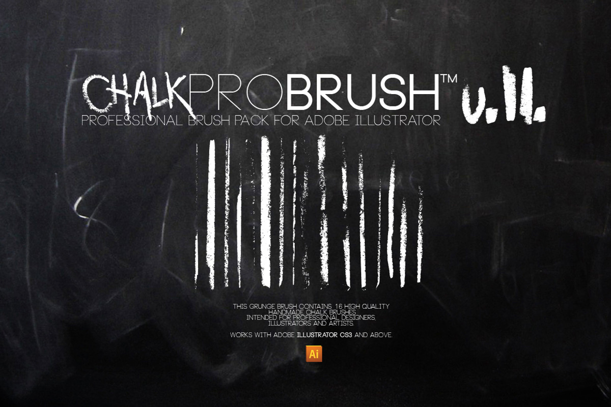 Brush | ChalkProBrush™ v2, a Brush Add-On by Leonard Posavec