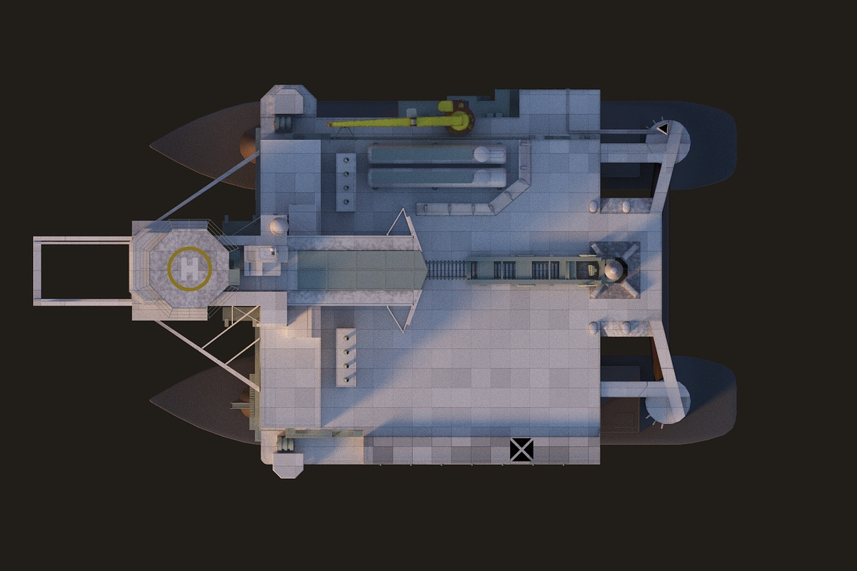 Sea Launch rocket platform 3d model, an Architecture 3D Model by konstantin.ermolaev (Photo 9 of 9)