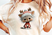 Christmas Cute Cats Clipart, an Illustration by DreamCafeArt (Thumbnail 7 of 8)
