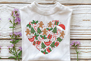 Christmas Heart Shaped Gingerbread, an Illustration by CraftArtStudio (Thumbnail 3 of 4)